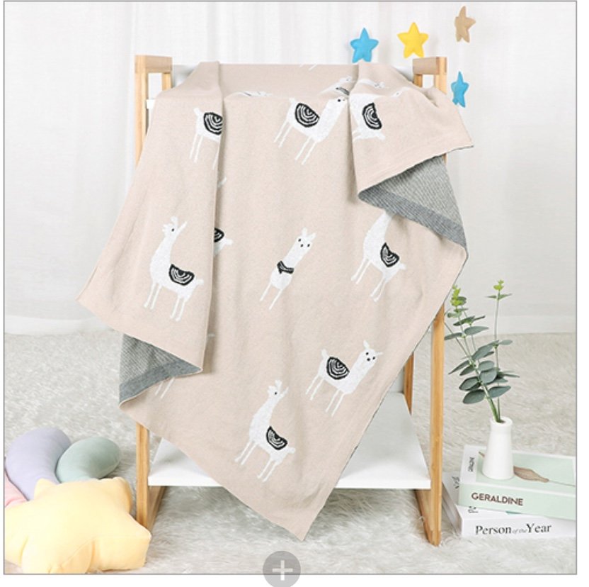 Alpaca Baby blanket 100% cotton