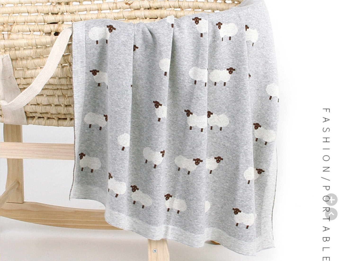 Sheep Baby Blanket 100% cotton