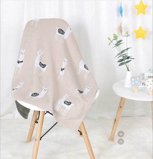 Alpaca Baby blanket 100% cotton