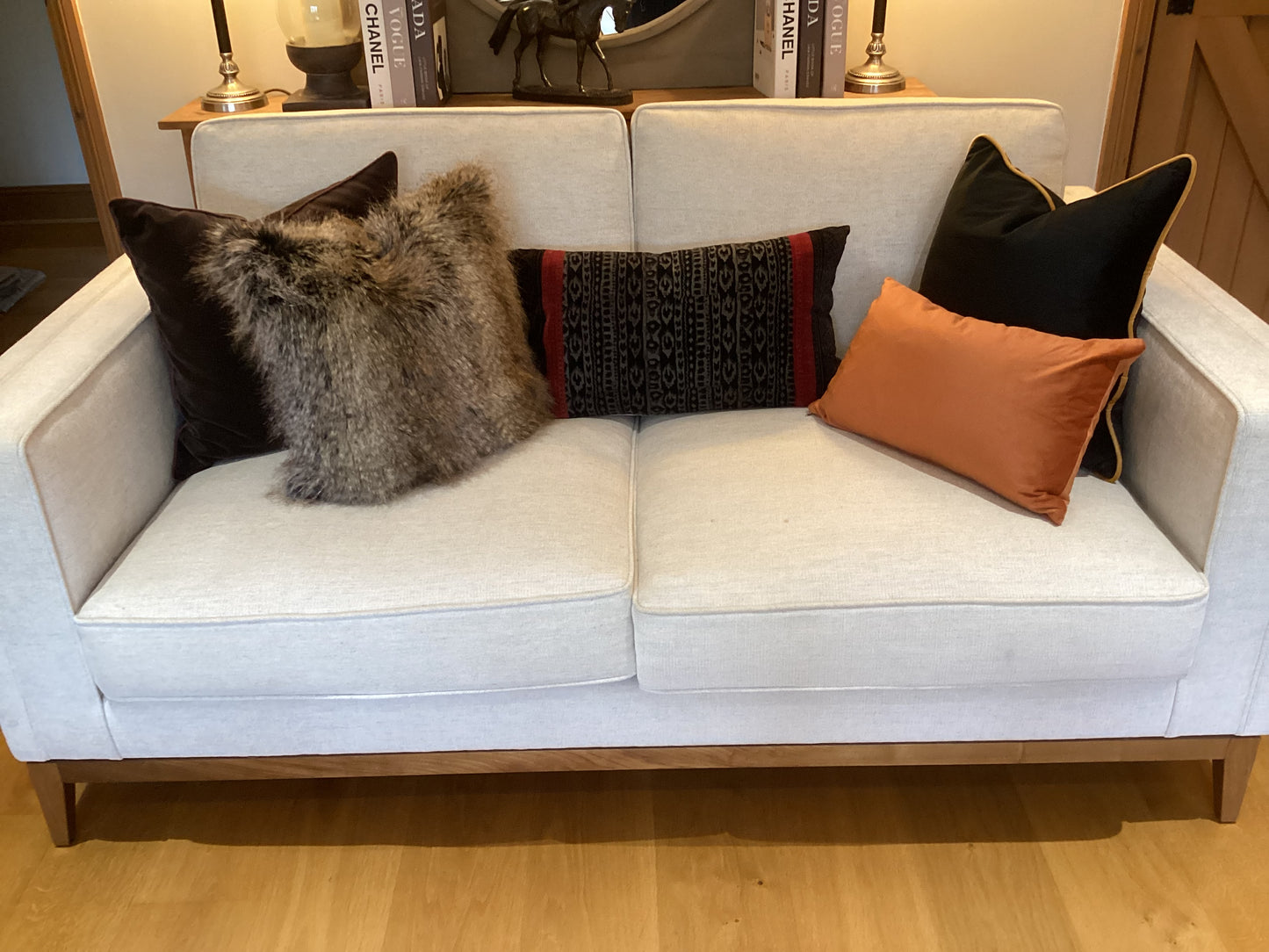 Luxury faux-fur cushion cover