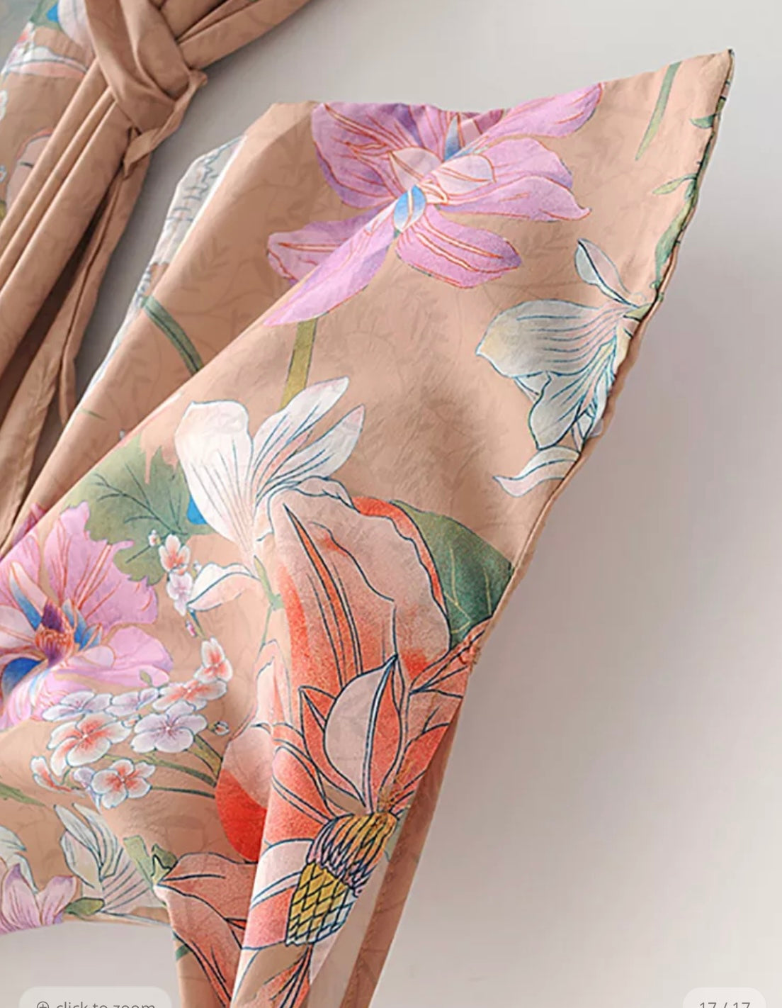 Kimono Peacock and Floral design