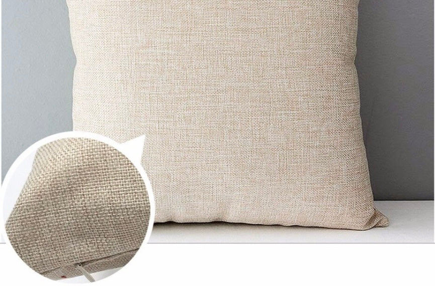 Pretty vintage style ,light grey/blue linen peacock cushion cover