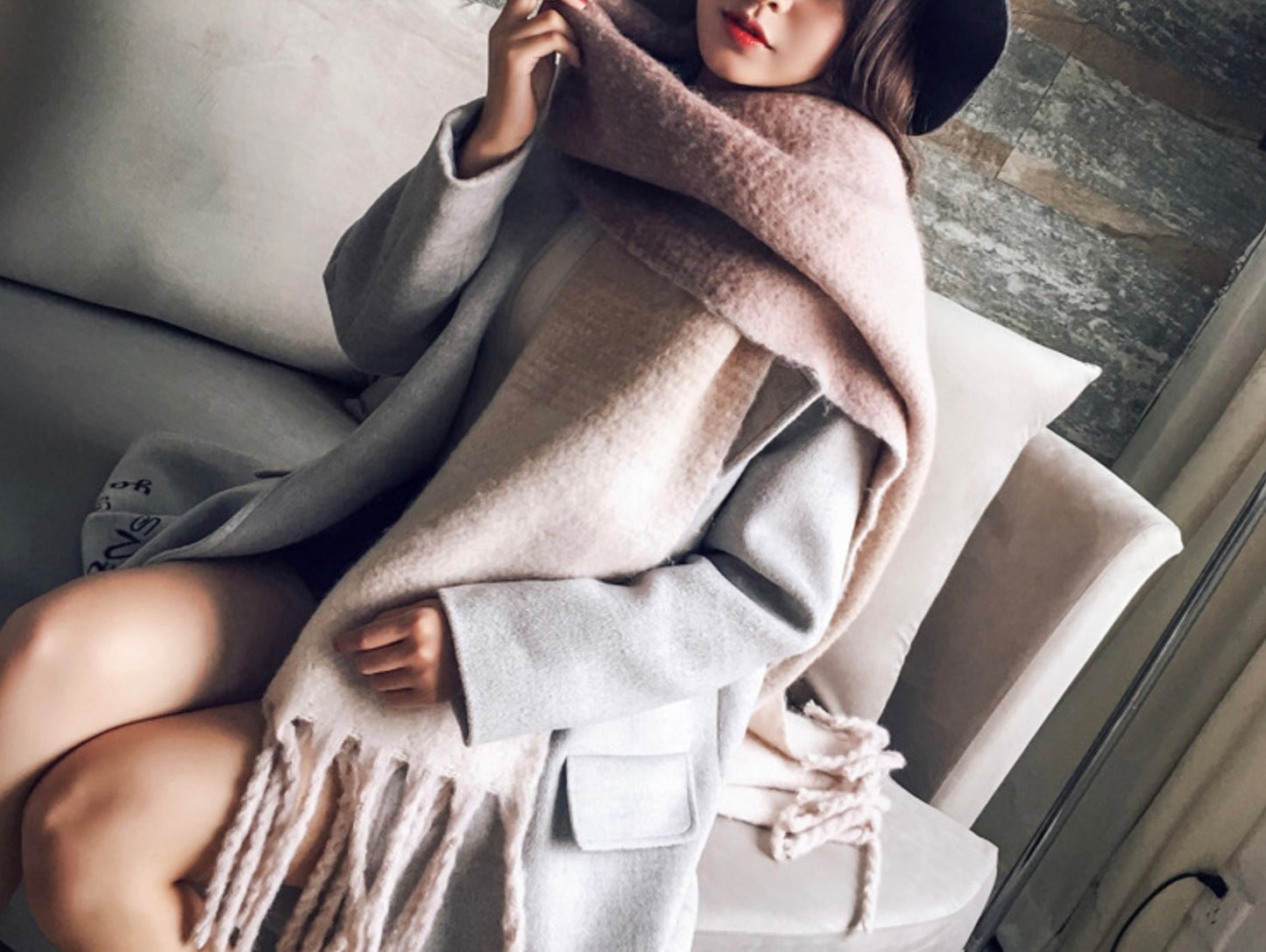 New fashion 2022 plaid scarf , long tassel ,shawl wrap