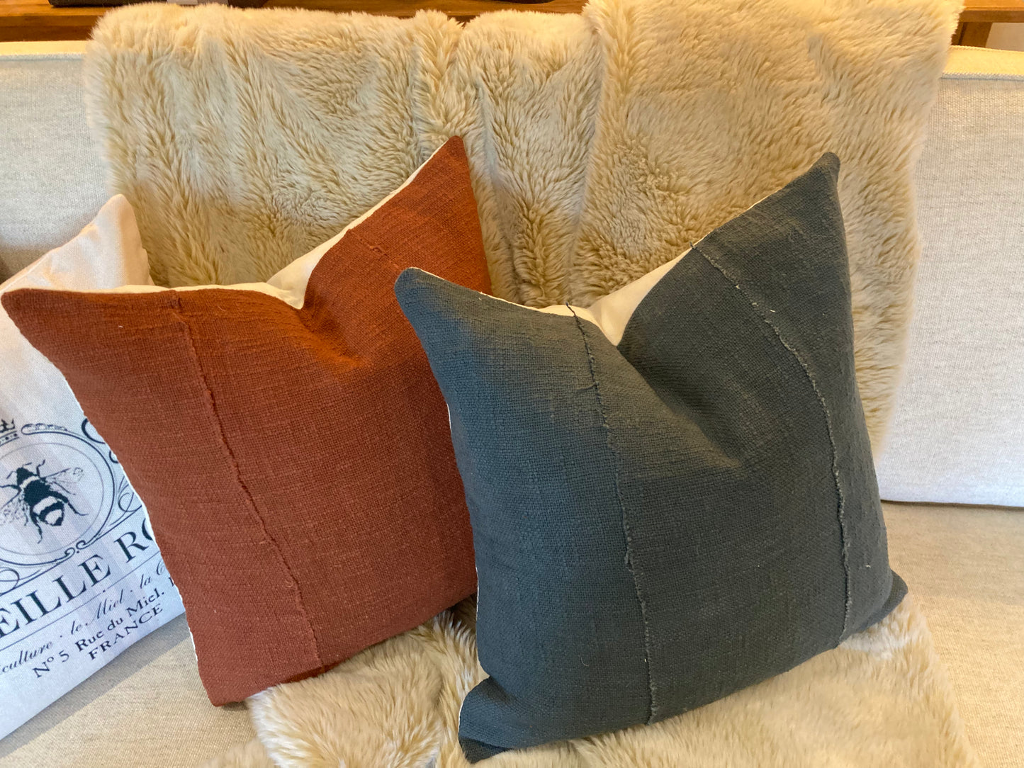 Authentic mud cloth cushion cover