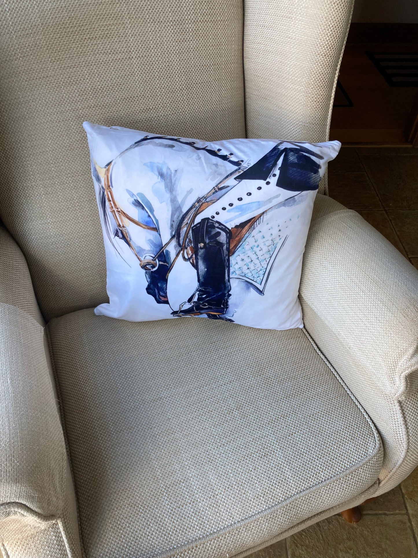 Velour dressage cushion cover