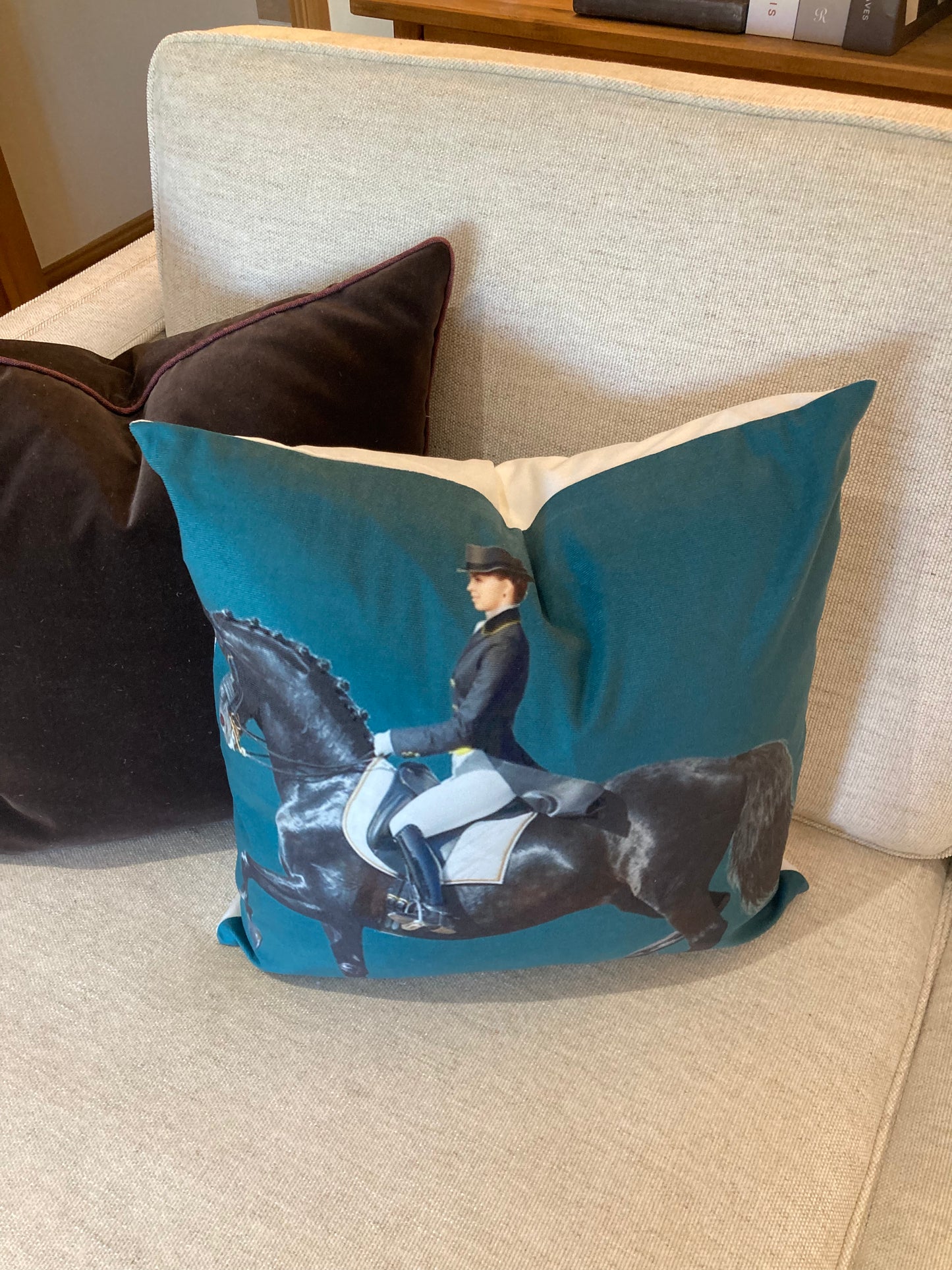 Forest green Dressage cushion cover