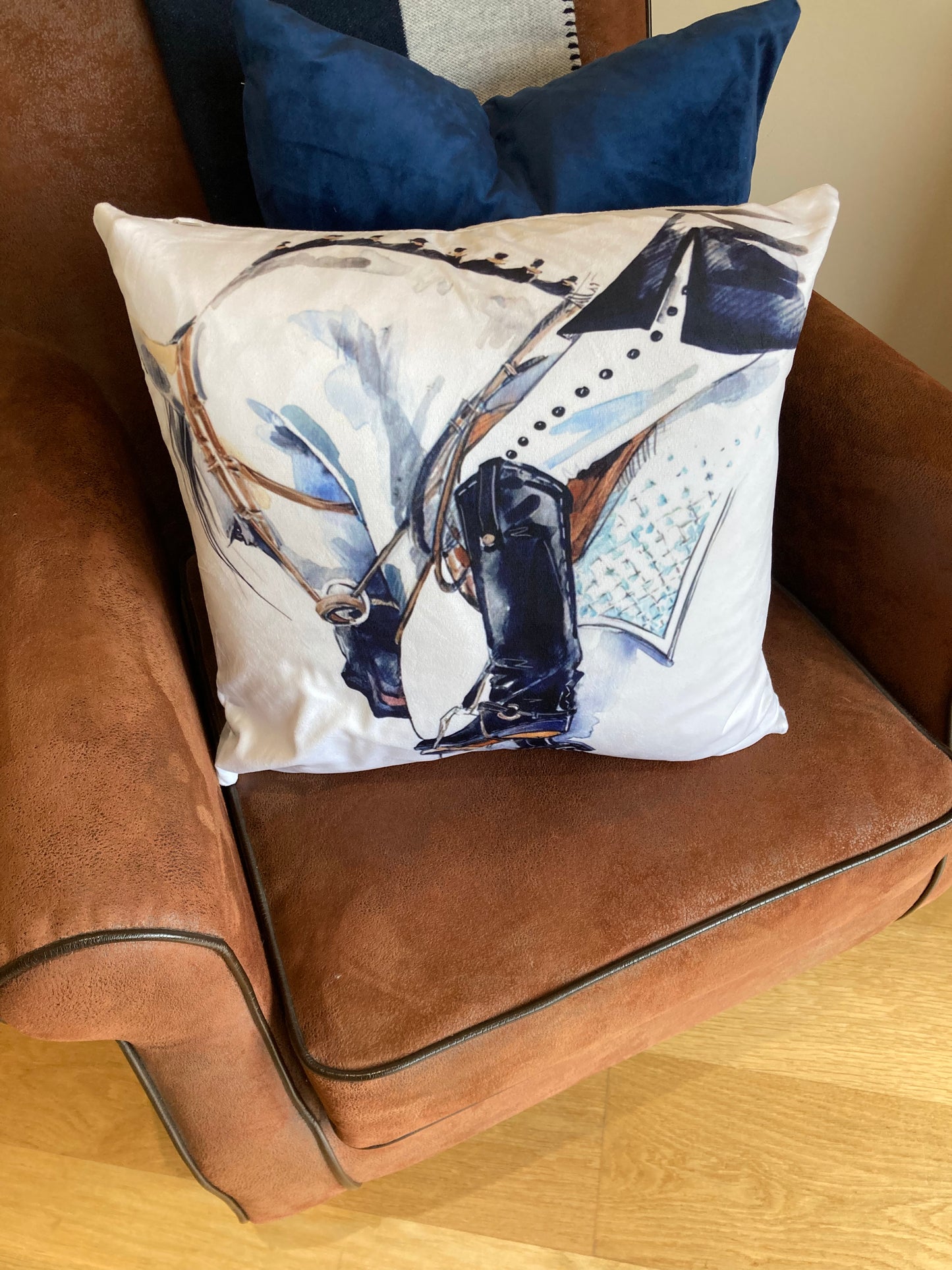 Velour dressage cushion cover