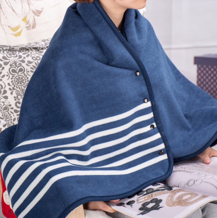 Poncho fleece warm plaid grey and off white great gift, various colours ,next day shipping