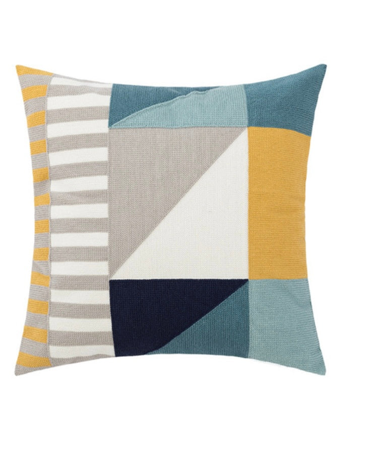 Embroidered fish cushion cover