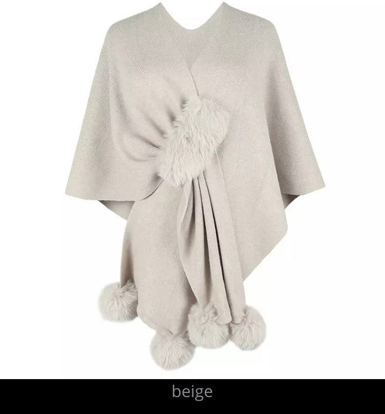 Luxury Cream poncho /wrap/ shawl
