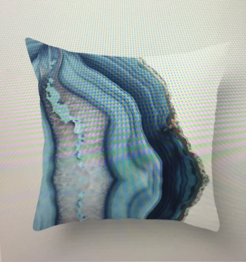 Pillow / cushion covers blue grey abstract geometric