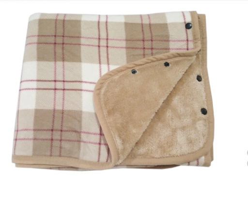 Poncho fleece warm plaid pashmina carmel Color and off white great gift,next day shipping