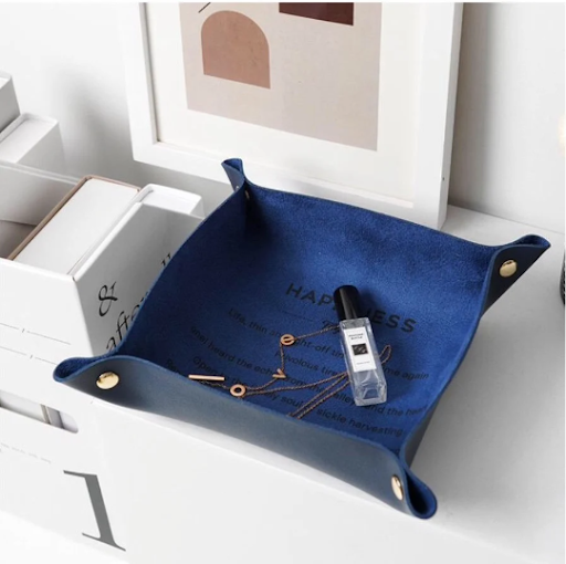 Blue storage organiser catch all caddy gift