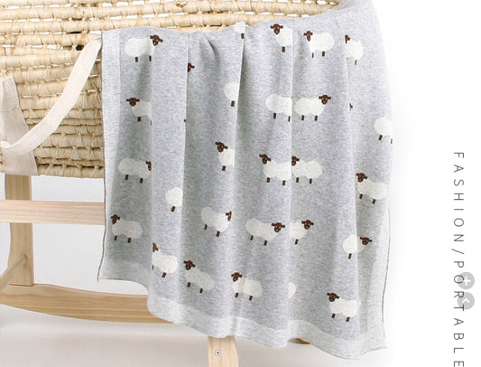 Sheep Baby Blanket 100% cotton