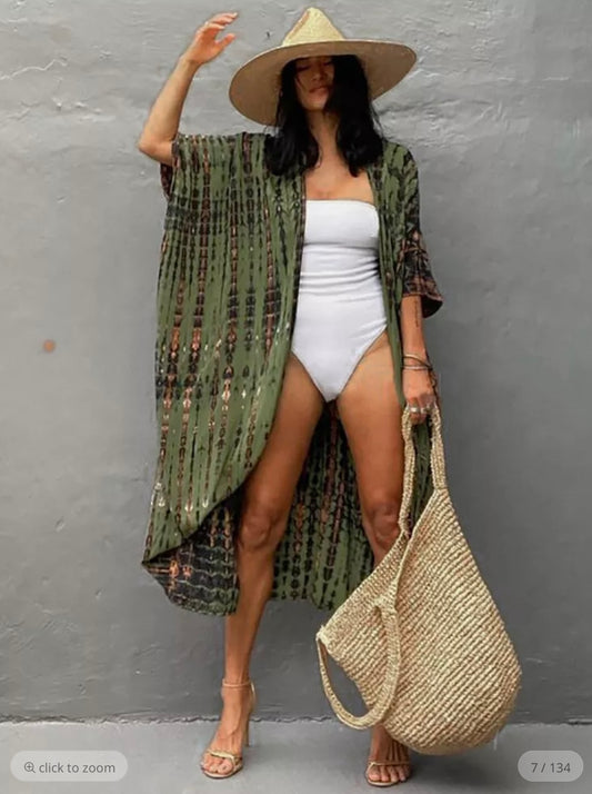 Beach kimono Khaki