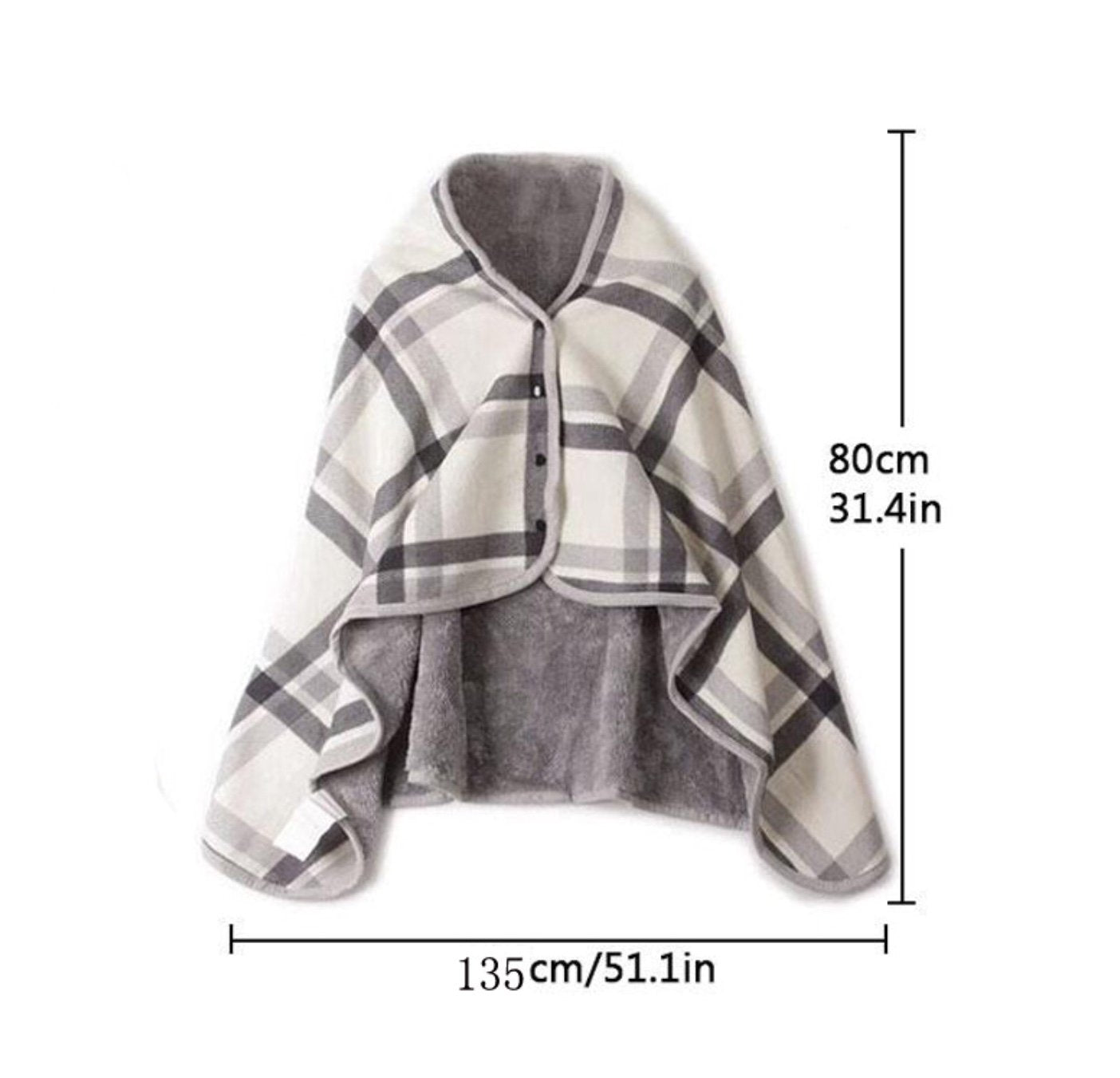 Poncho fleece warm plaid pashmina carmel Color and off white  great gift,next day shipping
