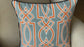 Abstract cushion cover grey and orange