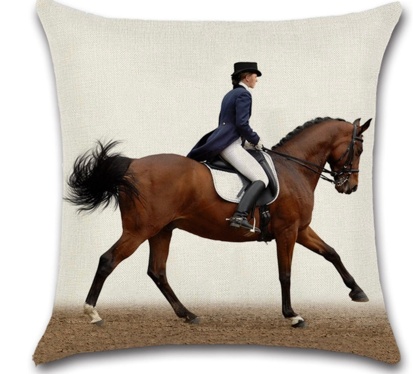 Horse riding cushion cover