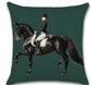 Blue dressage cushion cover