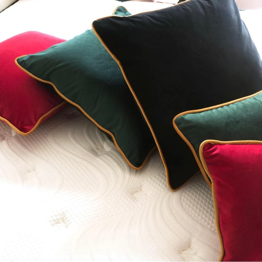 Luxury Black velvet cushion cover