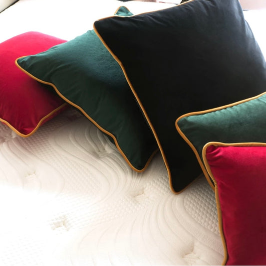 Luxury Black velvet cushion cover