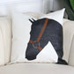 Luxury equestrian horse PU leather cushion / pillow cover