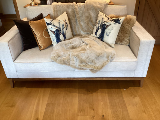 Dressage Linen cushion cover