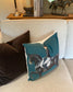 Blue dressage cushion cover