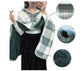 Poncho fleece warm plaid grey and off white  great gift, various colours ,next day shipping