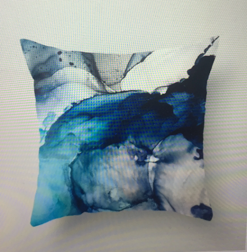 Pillow / cushion covers blue grey abstract geometric