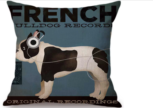 Whimsical Vintage pillow/cushion cover linen cotton 18x18 “ Dog farmhouse Nordic animal