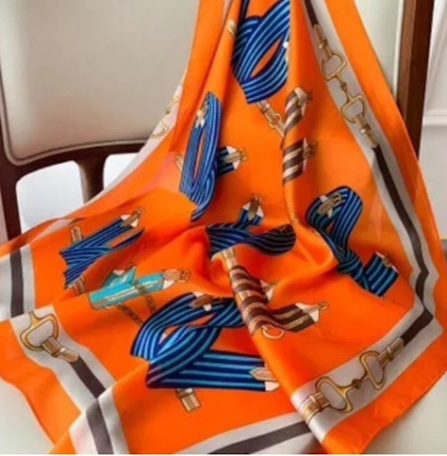 Horse bit equestrian head scarf vintage style neck scarf 70x70cm next day shipping